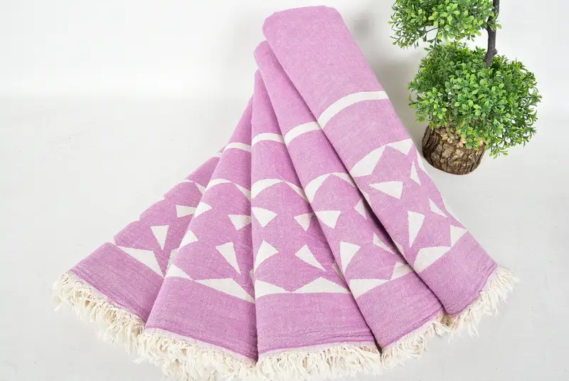 Gift For Bride, Handwoven Turkish Towel, Wedding Gifts Towel, Wedding Favors, 68x36 Cotton Compass Rose Design Towel, Lightweight Turkish towel - 4