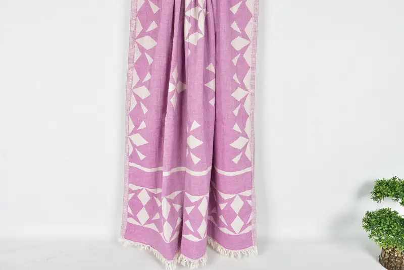 Gift For Bride, Handwoven Turkish Towel, Wedding Gifts Towel, Wedding Favors, 68x36 Cotton Compass Rose Design Towel, Lightweight Turkish towel - 8