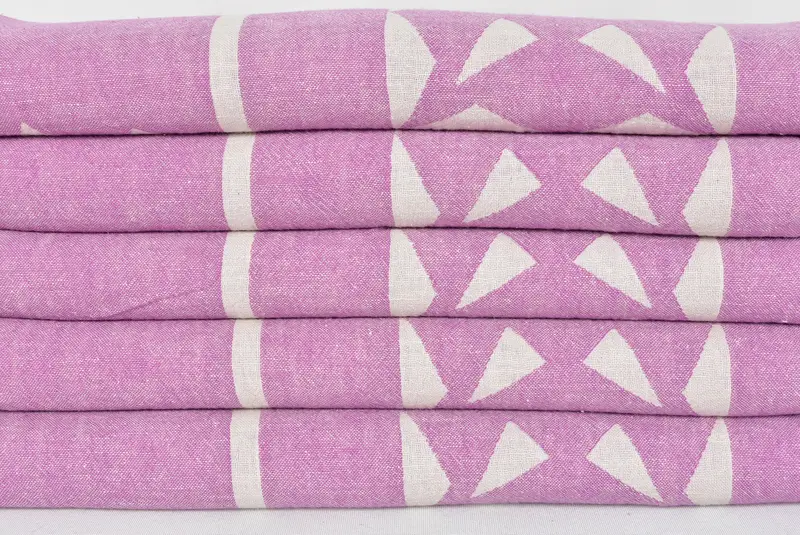 Gift For Bride, Handwoven Turkish Towel, Wedding Gifts Towel, Wedding Favors, 68x36 Cotton Compass Rose Design Towel, Lightweight Turkish towel - 2