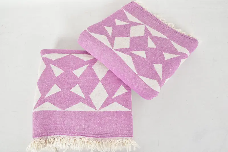 Gift For Bride, Handwoven Turkish Towel, Wedding Gifts Towel, Wedding Favors, 68x36 Cotton Compass Rose Design Towel, Lightweight Turkish towel - 6