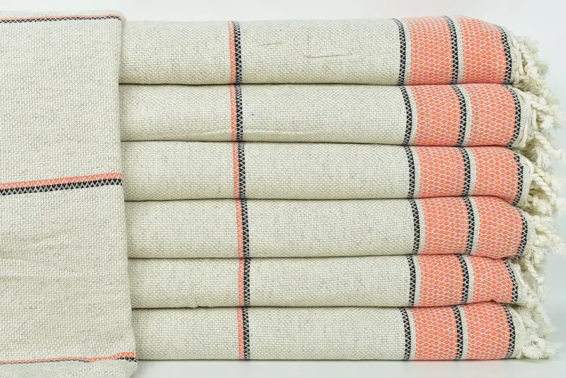 104x96 Cotton Striped Towel, Best Wedding Gift, Woven Throw Blanket, Custom Blanket, Throw Blanket, Maid Of Honor Gift, Turkish Towel Beach Blanket - 1