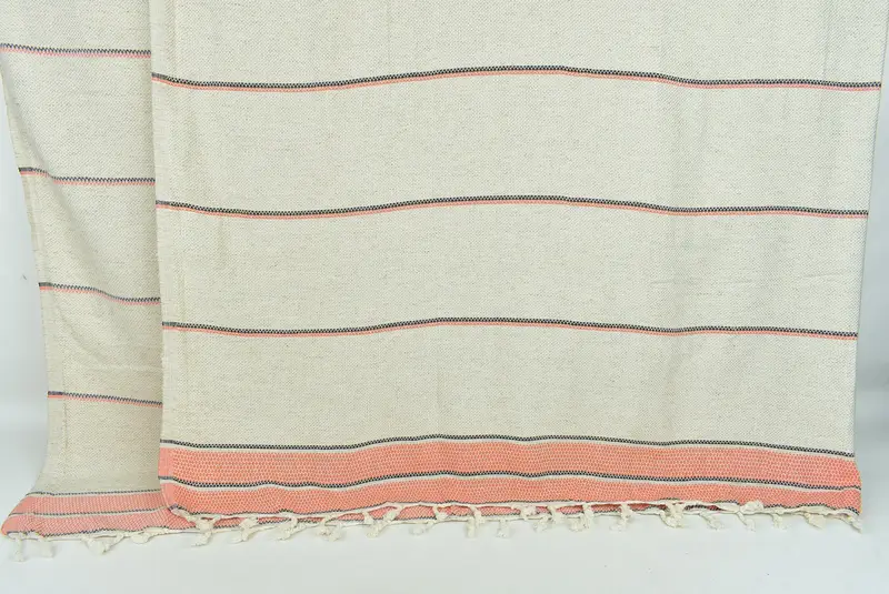 104x96 Cotton Striped Towel, Best Wedding Gift, Woven Throw Blanket, Custom Blanket, Throw Blanket, Maid Of Honor Gift, Turkish Towel Beach Blanket - 7