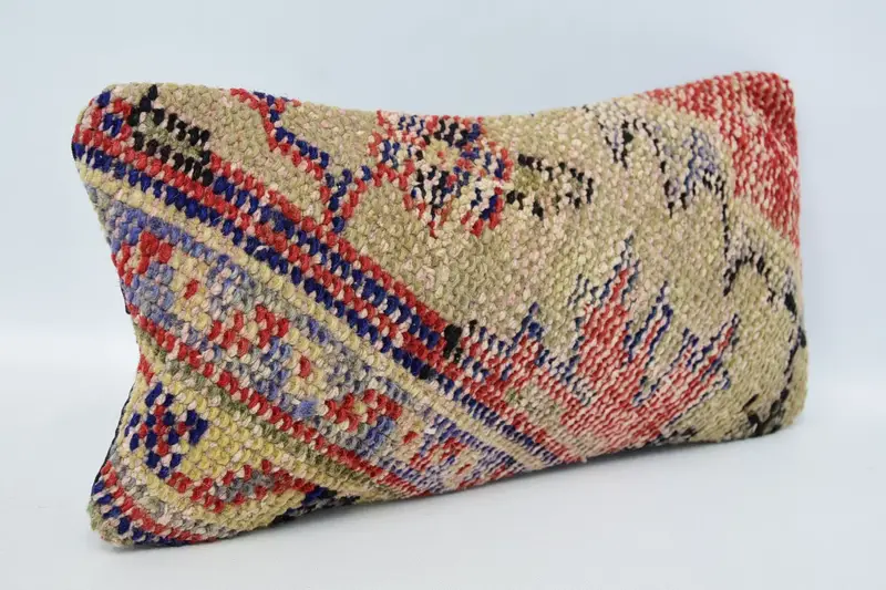 8x16 Beige Pillow Sham, Throw Kilim Pillow, Morroccon Kilim Cushion Cushion, Vintage Kilim Throw Pillow, Pillow Sham, Kilim Cushion Sham - 3