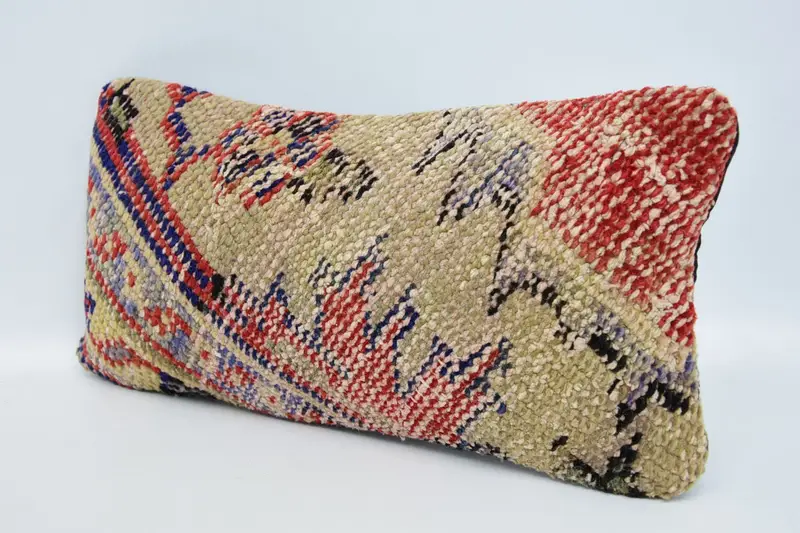 8x16 Beige Pillow Sham, Throw Kilim Pillow, Morroccon Kilim Cushion Cushion, Vintage Kilim Throw Pillow, Pillow Sham, Kilim Cushion Sham - 4