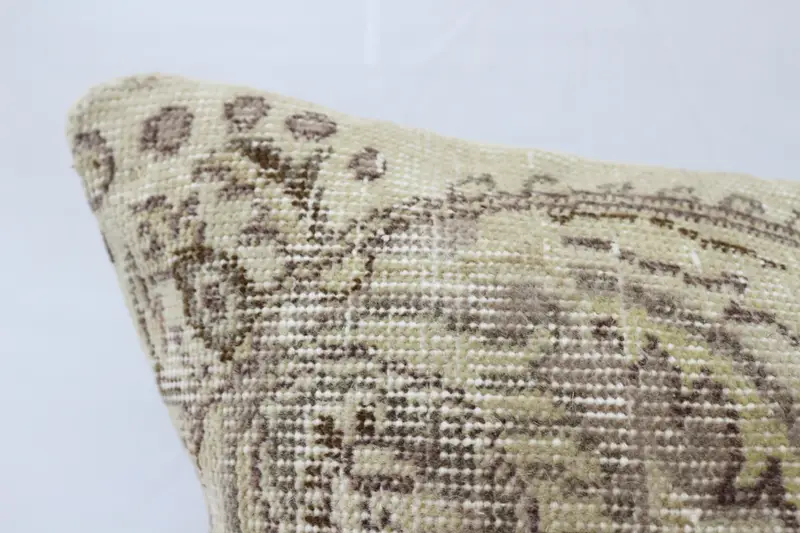 Bolster Throw Cushion, 32x32 Beige Pillow Sham, Vintage Pillow, Pillow Sham, Turkish Pillow, Decorative Bolster Cushion, Home Decor Pillow - 2