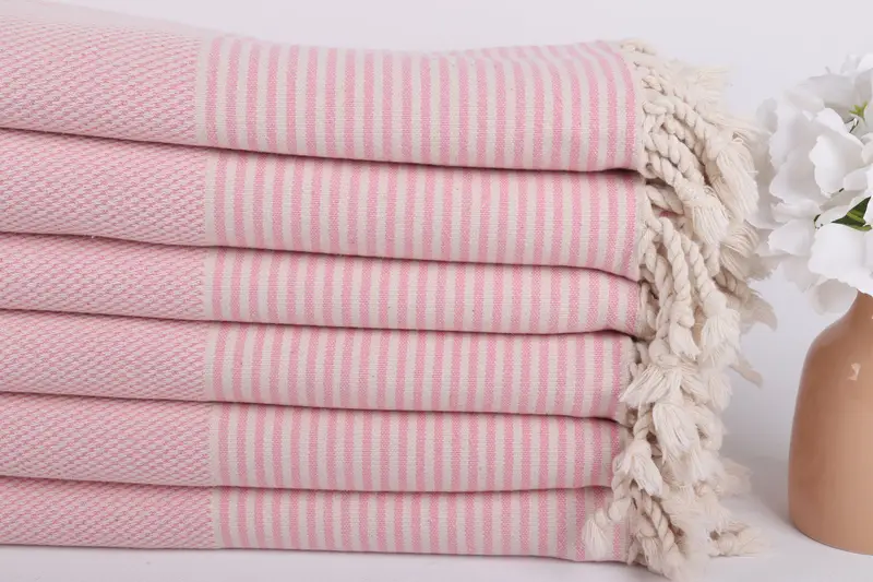 Bridesmaid Gifts, 70x36 Cotton Striped Towel, Quick-dry peshtemal, Fouta towel, Gift For Wedding Day, Gym Towel, Anniversary Gift For Her - 3