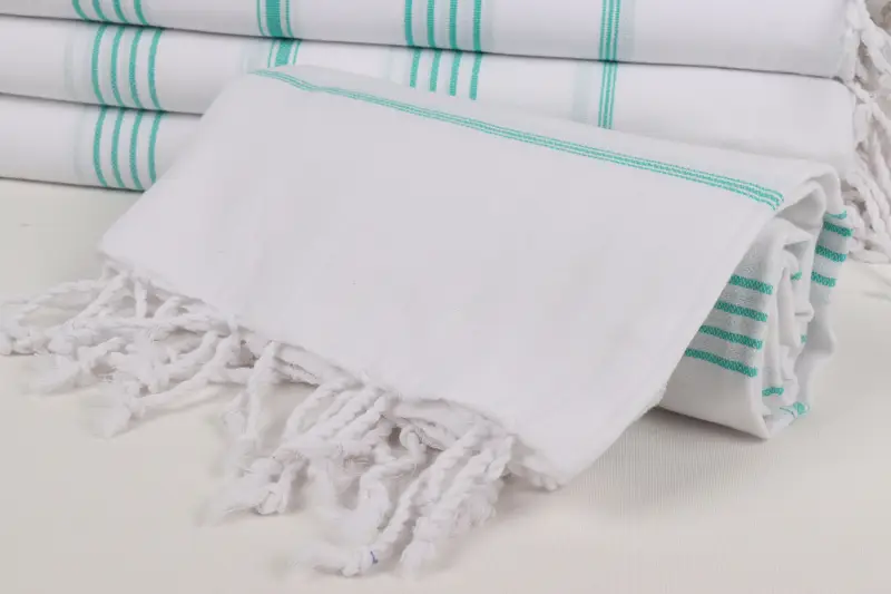 Holiday Towel, Best Friend Christmas Gift, Soft and absorbent Turkish towel, Thin towel, Fouta towel, Beach Towel Bulk, 70x40 Cotton Striped Towel - 4