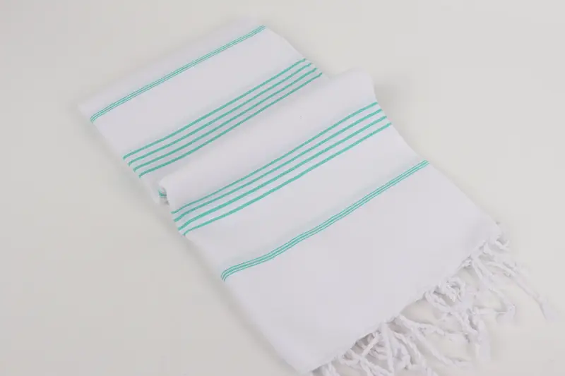 Holiday Towel, Best Friend Christmas Gift, Soft and absorbent Turkish towel, Thin towel, Fouta towel, Beach Towel Bulk, 70x40 Cotton Striped Towel - 6