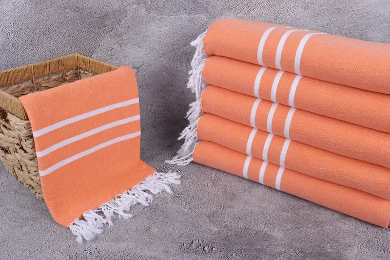 Bridal Party Gifts, Travel towel, Organic Towel, Absorbent towel, Personalized Bridesmaid Gift, 70x40 Cotton Striped Towel, Wedding Hand Made Gift - 3