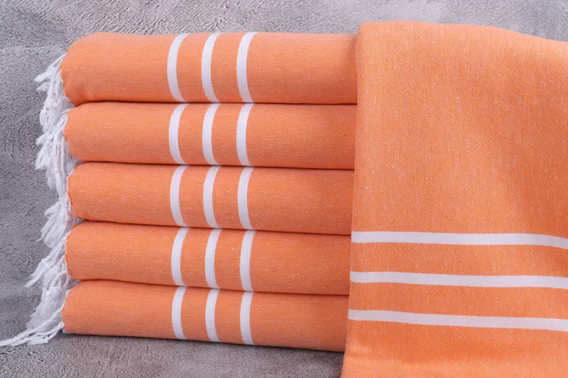 Bridal Party Gifts, Travel towel, Organic Towel, Absorbent towel, Personalized Bridesmaid Gift, 70x40 Cotton Striped Towel, Wedding Hand Made Gift - 1