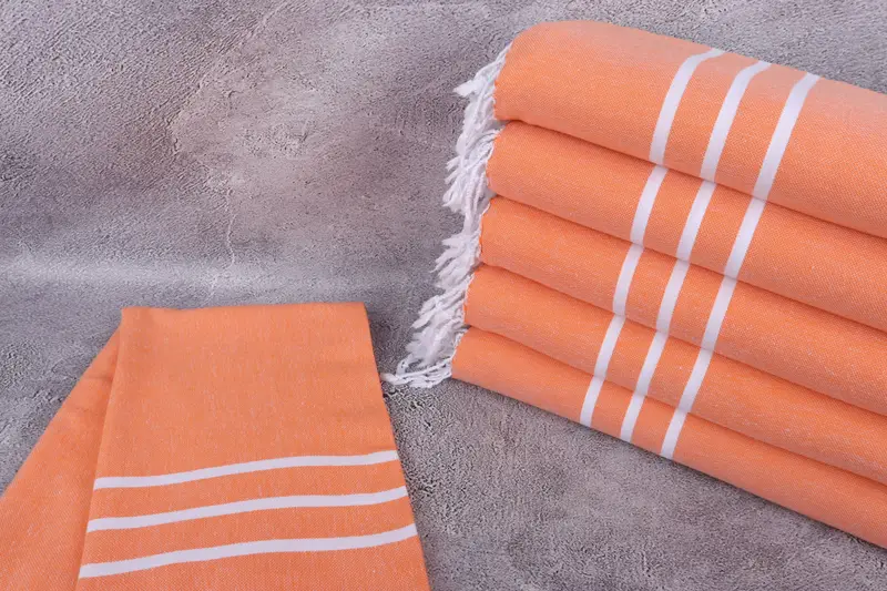 Bridal Party Gifts, Travel towel, Organic Towel, Absorbent towel, Personalized Bridesmaid Gift, 70x40 Cotton Striped Towel, Wedding Hand Made Gift - 2