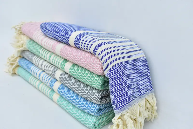 70x40 Cotton Striped Towel, Employee Gifts, Hammam towel, Custom Towel Beach, Home Decor Gifts, Custom Bath Towel, Spa Towel, Quick-Dry Beach Towel - 2
