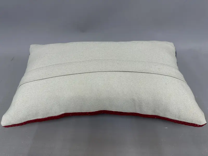 Cushion Case, Vintage Pillow, 12x20 Red Pillow Case, Handmade Kilim Cushion, Boho Pillow, Boho Throw Pillow Case, Aztec Pillow - 7
