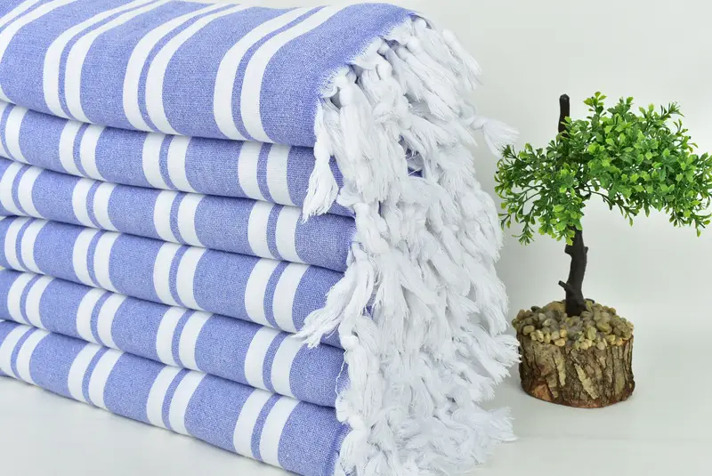 Organic Towel, 68x36 Cotton Striped Terry Towel, Lightweight Turkish towel, Bachelorette Party Gifts Bridesmaids, Wedding Favors, Wedding Gift Ideas - 3