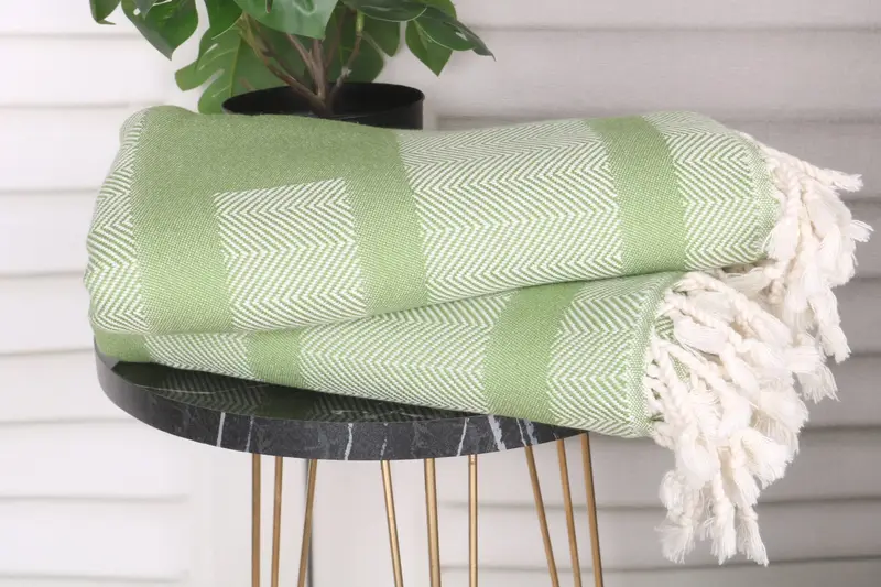 Absorbent Turkish peshtemal towel for beach use, 68x38 Cotton Chevron Towel, Bridal Gifts, Best Friend Gift, Cotton towel, Bath towel, Organic Towel - 4