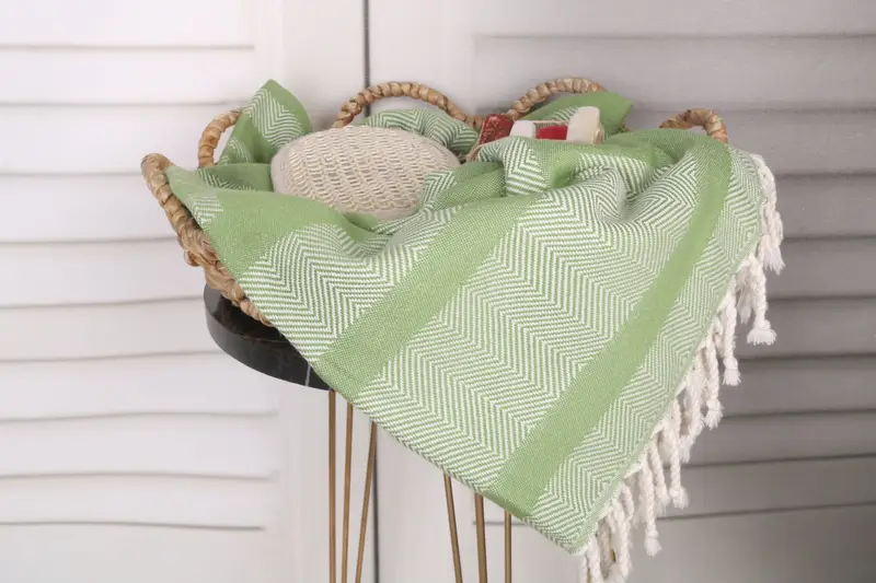 Absorbent Turkish peshtemal towel for beach use, 68x38 Cotton Chevron Towel, Bridal Gifts, Best Friend Gift, Cotton towel, Bath towel, Organic Towel - 3