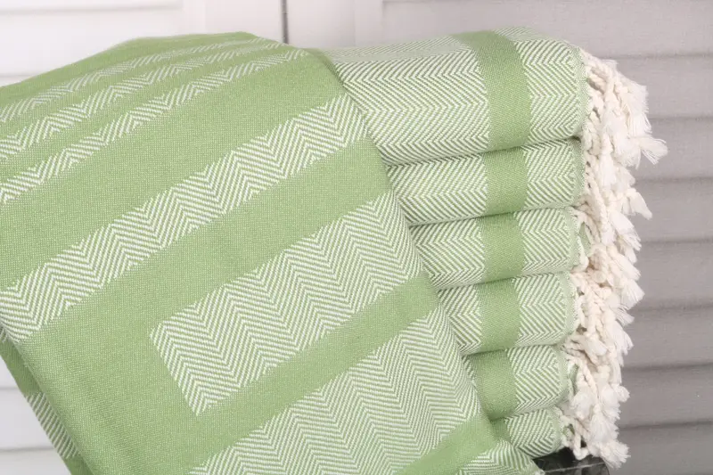 Absorbent Turkish peshtemal towel for beach use, 68x38 Cotton Chevron Towel, Bridal Gifts, Best Friend Gift, Cotton towel, Bath towel, Organic Towel - 2