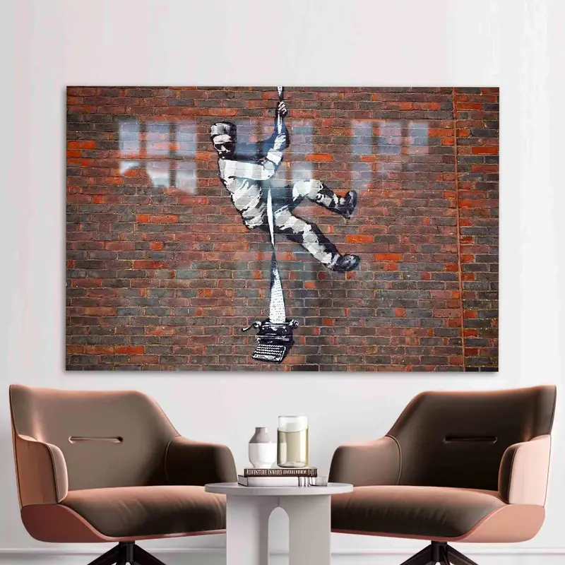 Kentsel Zarafet: Banksy Graffiti'den Esinlenen Baskılı Cam