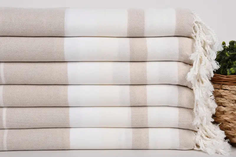 Personalized Gift, Turkish Towel Beach, Absorbent Turkish towel, Turkish bath towel for spa, Valentines Day Gift For Him, 70x40 Cotton Striped Towel - 3