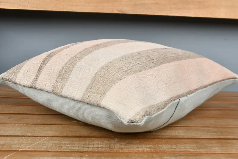 Interior Designer Pillow, Customized Pillow Sham, Vintage Pillow, Pillow Cover, 16x16 Beige Pillow, Handmade Kilim Cushion - 3