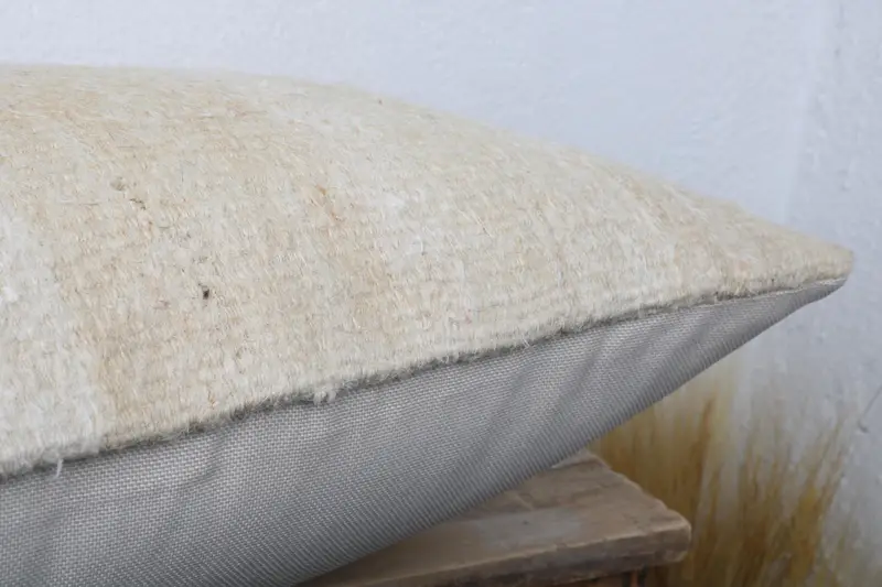 Authentic Pillow, Cushion Case, Kilim Pillow, 16x24 Beige Cushion Cover, Ethnic Pillow Cover Pillow Case, Turkish Kilim Pillow, Vintage Pillow - 6