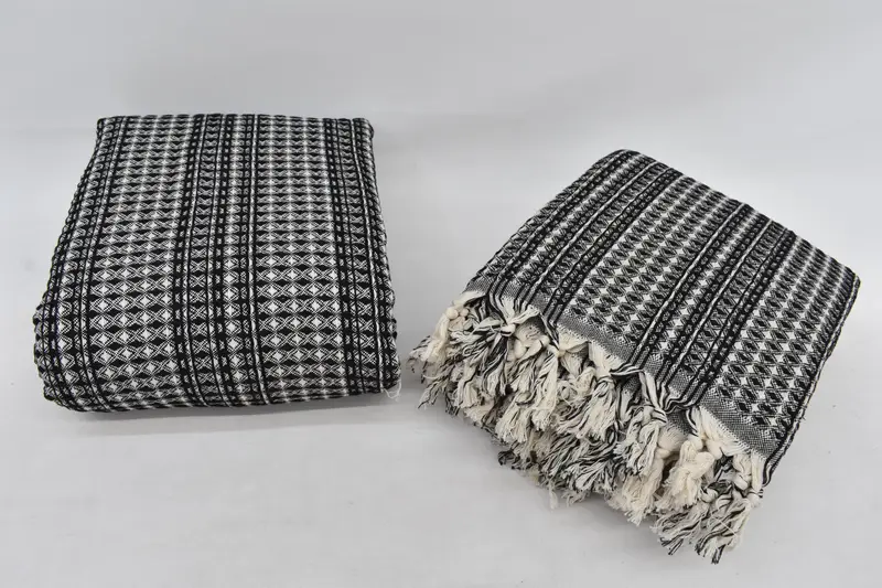 Bachelorette Party Favors, Bohemian Bedspread, Boho Throw Blankets, 96x70 Cotton Striped Towel, Custom Wedding Gift From Bridesmaid, Custom Blanket - 8