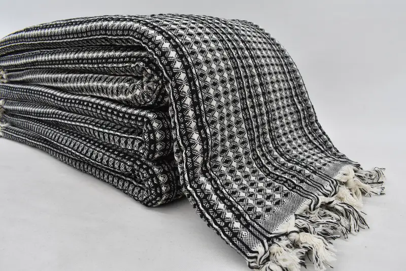 Bachelorette Party Favors, Bohemian Bedspread, Boho Throw Blankets, 96x70 Cotton Striped Towel, Custom Wedding Gift From Bridesmaid, Custom Blanket - 3