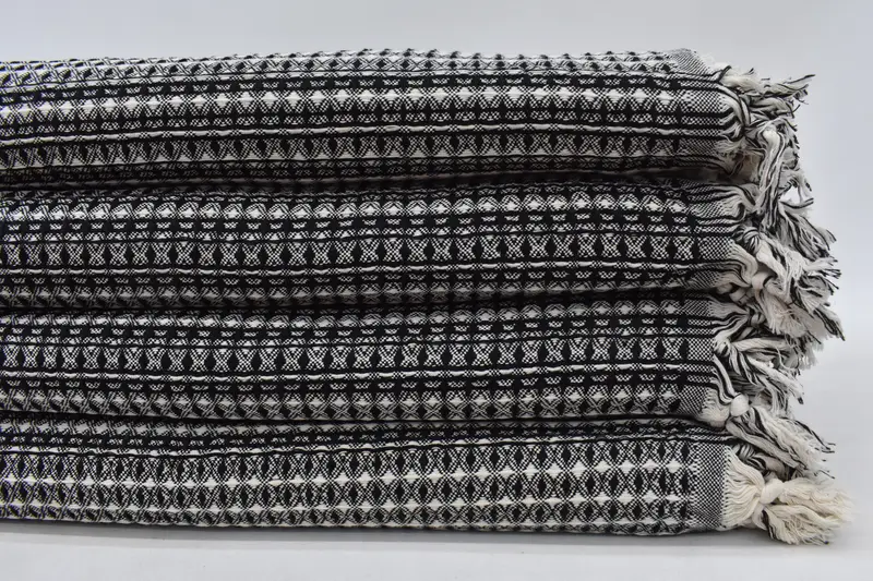 Bachelorette Party Favors, Bohemian Bedspread, Boho Throw Blankets, 96x70 Cotton Striped Towel, Custom Wedding Gift From Bridesmaid, Custom Blanket - 2