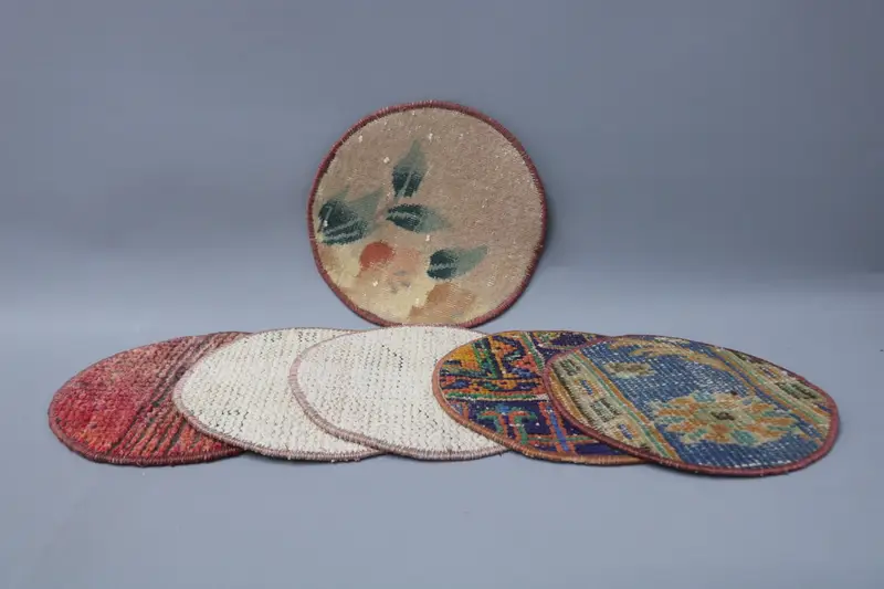 Bohemian Red & Bronze Art Deco Placemats, Elegant Western Style Placemats