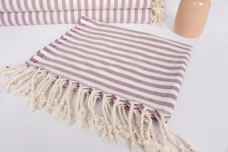 Spa Gift, Decorative Towel, Monogrammed Hand Towel, Custom Hand Towel, 40x24 Cotton Striped Towel, Summer Towel, Small Bath Towels, Summer Gift - 5