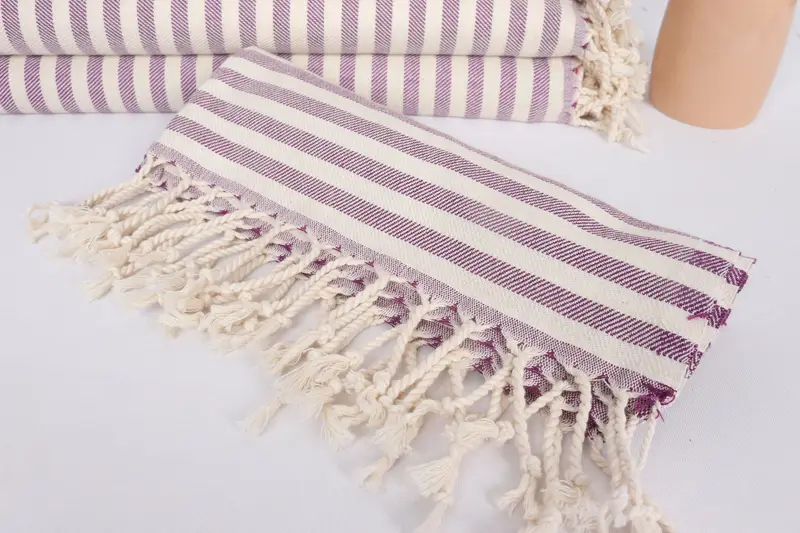 Spa Gift, Decorative Towel, Monogrammed Hand Towel, Custom Hand Towel, 40x24 Cotton Striped Towel, Summer Towel, Small Bath Towels, Summer Gift - 4