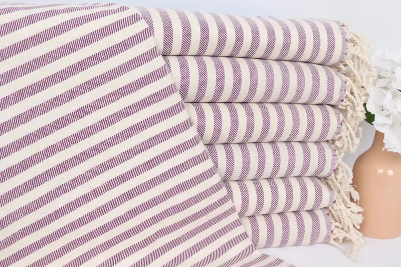Spa Gift, Decorative Towel, Monogrammed Hand Towel, Custom Hand Towel, 40x24 Cotton Striped Towel, Summer Towel, Small Bath Towels, Summer Gift - 1
