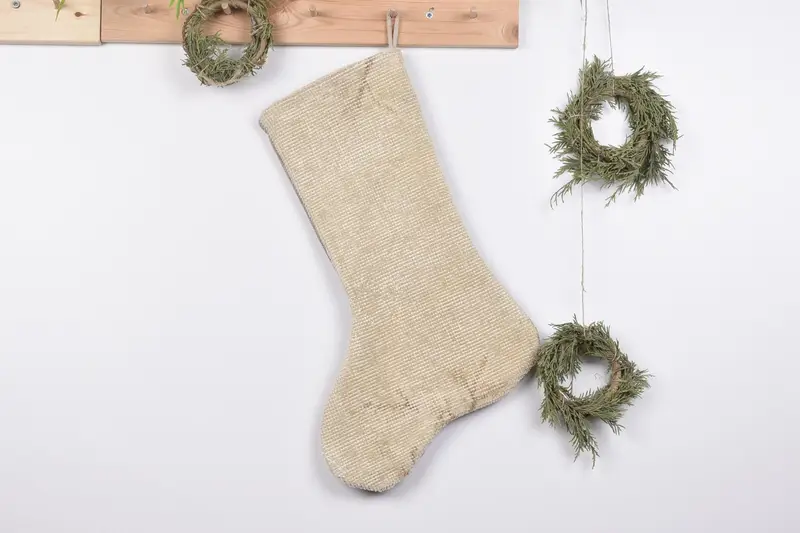 Patrón de adornos navideños de 19 pulgadas, calcetín navideño de lujo