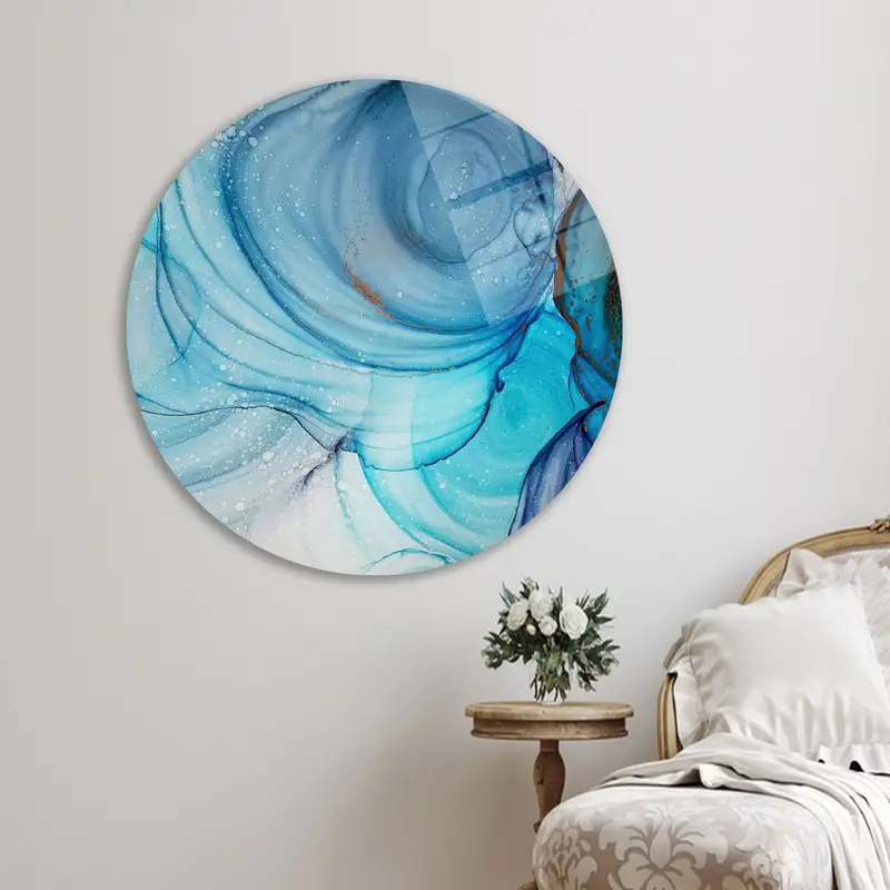 エレガントなプリントガラス: 現代空間のためのモダンな大理石デザイン