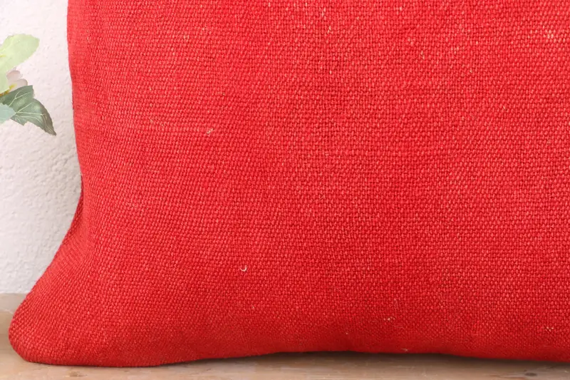 Meditation Cushion Case, Pillow for Sofa, Home Decor Pillow, Turkish Corner Pillow Case, Pillow, 18x18 Red Cushion Case, Indoor Pillow, Kilim Pillow - 3