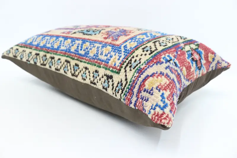 Shabby Chic Pillow Cover, 16x24 Red Cushion Case, Pillow Cover, Interior Designer Pillow, Gift Pillow, Vintage Kilim Throw Pillow - 6