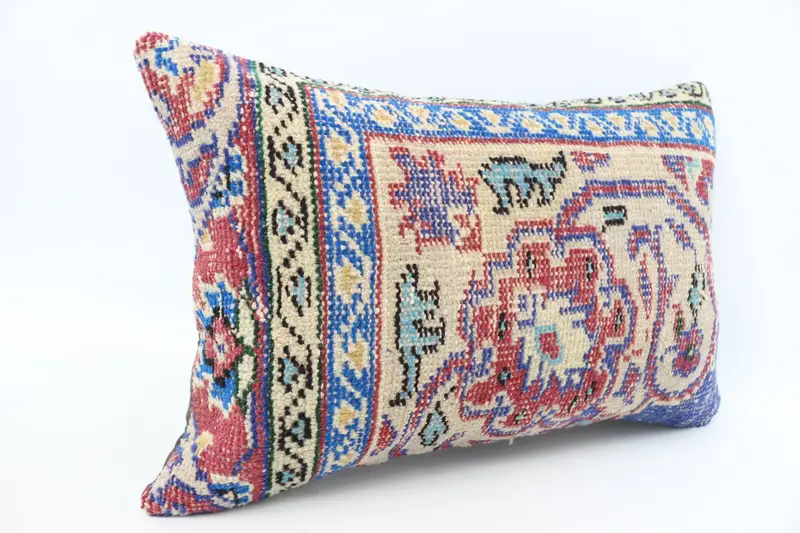 Shabby Chic Pillow Cover, 16x24 Red Cushion Case, Pillow Cover, Interior Designer Pillow, Gift Pillow, Vintage Kilim Throw Pillow - 3