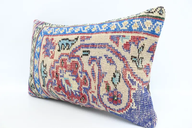 Shabby Chic Pillow Cover, 16x24 Red Cushion Case, Pillow Cover, Interior Designer Pillow, Gift Pillow, Vintage Kilim Throw Pillow - 4
