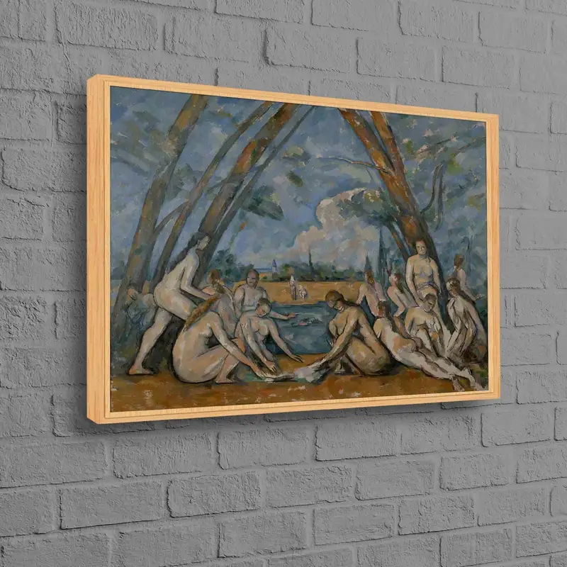 エレガントなキャンバス プリント: セザンヌの Les Grandes Baigneuses