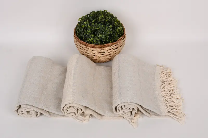 Summer Gift, Large Turkish Towel, 70x36 Linen Kilim Design Towel, Bridal Shower Favors, Bridal Shower Gifts, Beach Wedding Favor, Decorative Towel - 8