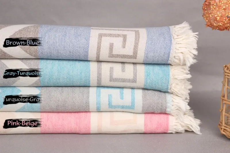 Organic Turkish towel, Absorbent towel, Engagement Gift, Organic cotton Turkish peshtemal towel, Handmade Gift, 70x36 Cotton Geometric Towel - 1