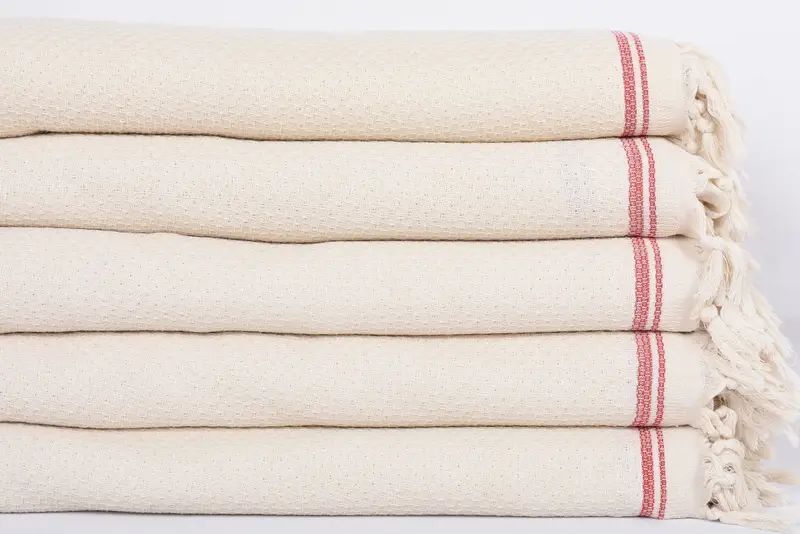 Woven Blanket, Bachelorette Gifts, Organic Throw, Handmade Gift, Woven Throw Blanket, Gift For The Home Decor, 94x92 Cotton Striped Towel - 3