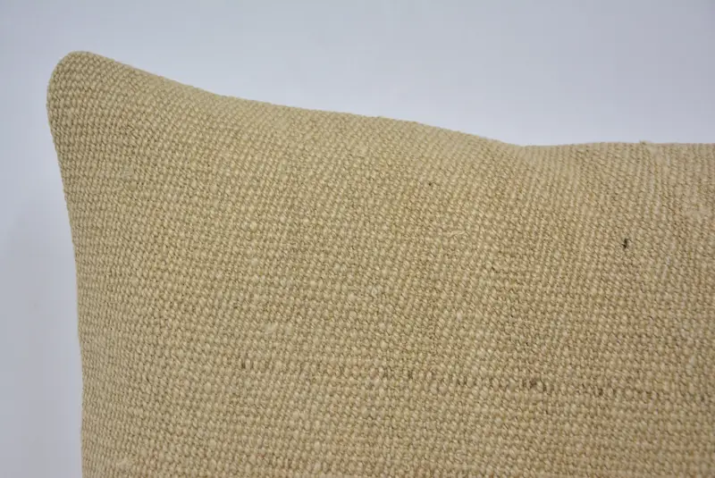 16x24 Beige Pillow Sham, Nomadic Pillow, Pillow Case, Retro Throw Cushion, Handmade Kilim Cushion, Vintage Pillow, Vintage Kilim Pillow - 2