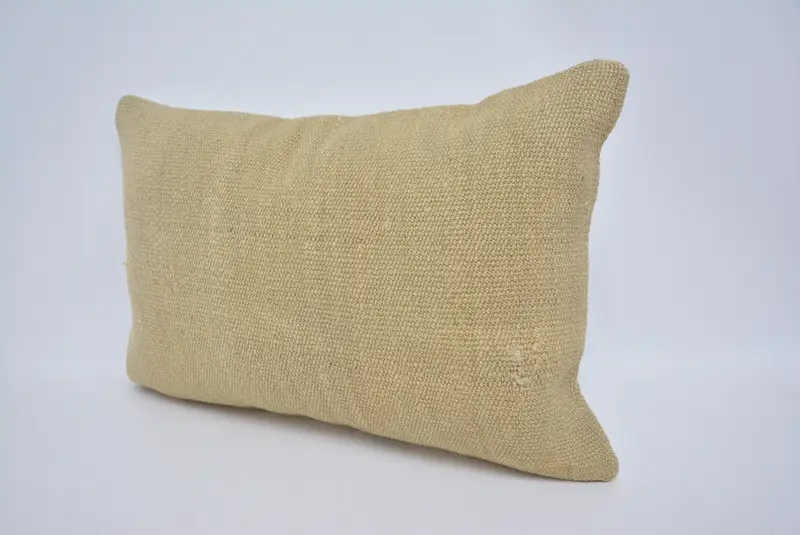 16x24 Beige Pillow Sham, Nomadic Pillow, Pillow Case, Retro Throw Cushion, Handmade Kilim Cushion, Vintage Pillow, Vintage Kilim Pillow - 4