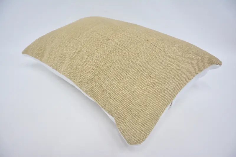 16x24 Beige Pillow Sham, Nomadic Pillow, Pillow Case, Retro Throw Cushion, Handmade Kilim Cushion, Vintage Pillow, Vintage Kilim Pillow - 6