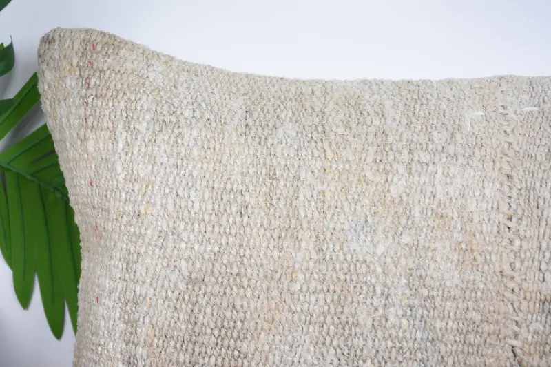 Luxury Pillow Case, Interior Designer Pillow, Turkish Pillow, Ethnical Kilim Rug Pillow, Pillow Cover, 12x20 Beige Pillow Sham, Outdoor Pillow Sham - 2