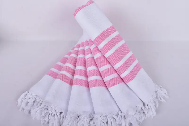 Summer Towel, Beach Theme Wedding Gift, Large Turkish Towel, Bridesmaid Favors, 70x40 Cotton Herringbone Towel, Travel towel, Best Friend Gift - 4