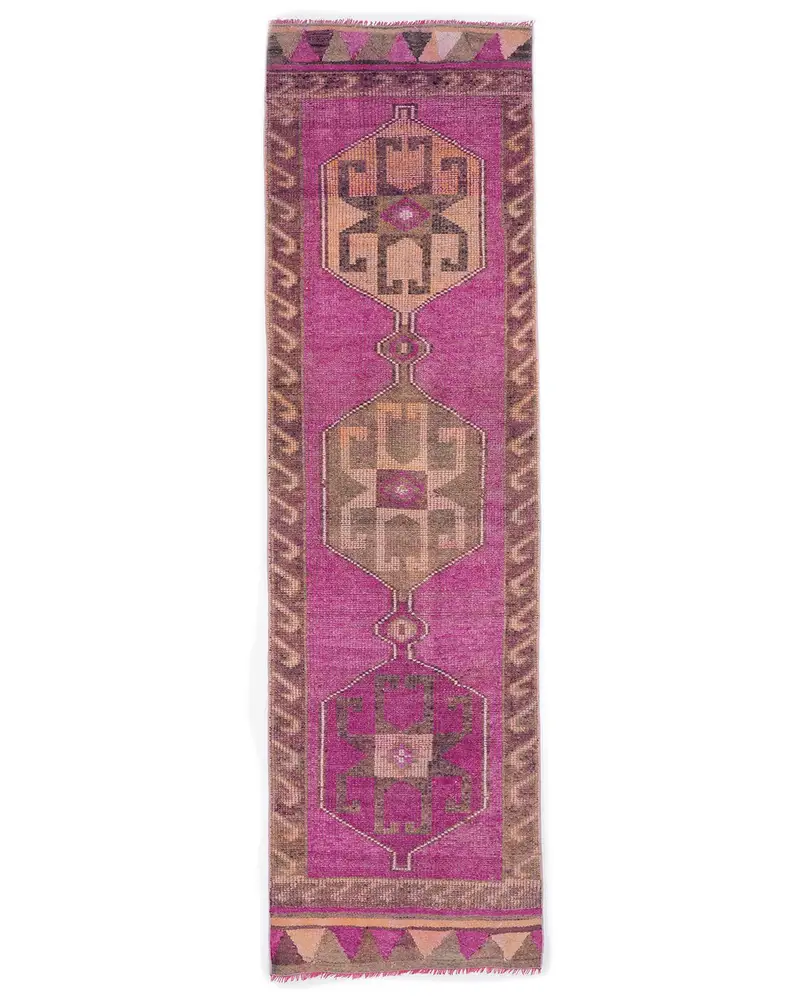 Mor Ombré Halı, 2,9x10,2 ft Zarif Dekor