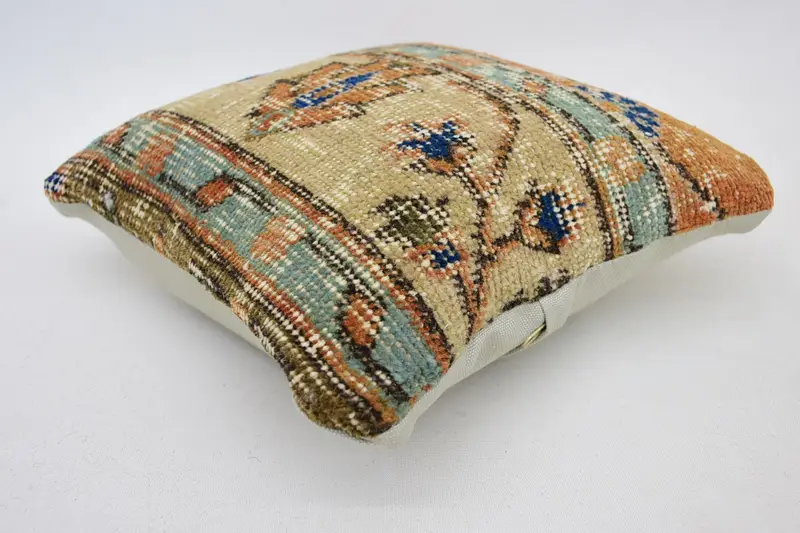 Kilim Pillow Cover, Pillow, Outdoor Throw Cushion Cover, Vintage Kilim Pillow, 12x12 Beige Pillow Case, Turkish Kilim Pillow - 6