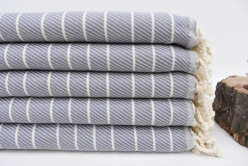 Light Gray Herringbone Towel Bridesmaid Gift, 70x40 Inches